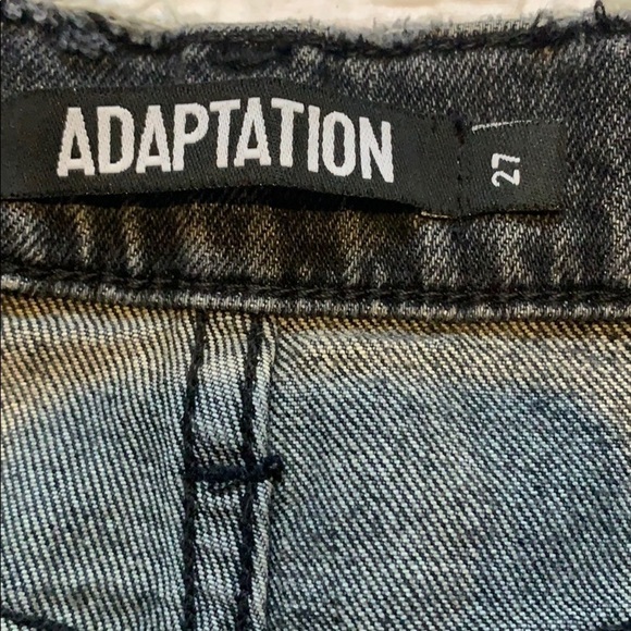 Post LA Adaptation Crop Kick Flare Distressed Black Jeans - Picture 10 of 16